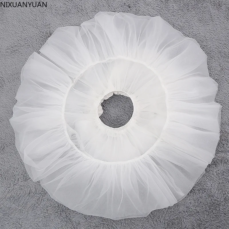 Krynolina sukienka dla dziewczynek akcesoria ślubne Cosplay biała spódnica podkoszulek halka Bride Boutique Lolita Tutu kobiety Puffy