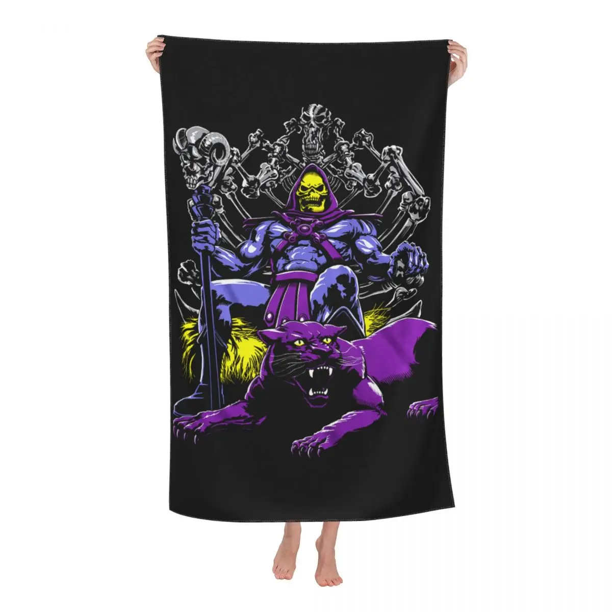 

Custom Skeletor Beach Towel He-Man And The Masters Of The Universe Soft Linen Microfiber Pool Towels