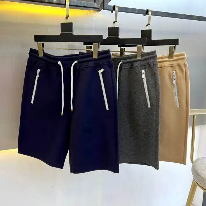 Italy BC summer new fashion drawstring casual pants old money Fengshi simple solid color sports shorts