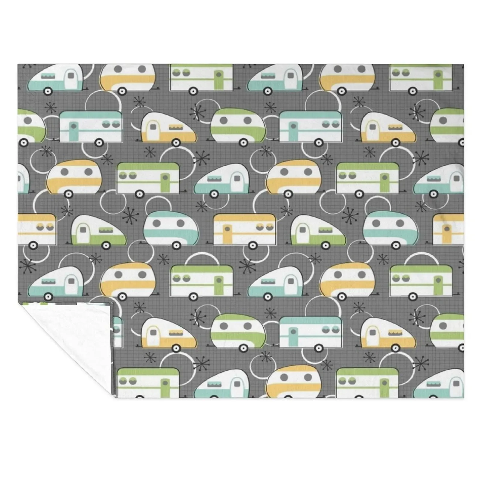 

Happy Campers Throw Blanket Kid'S Large Baby Picnic Blankets
