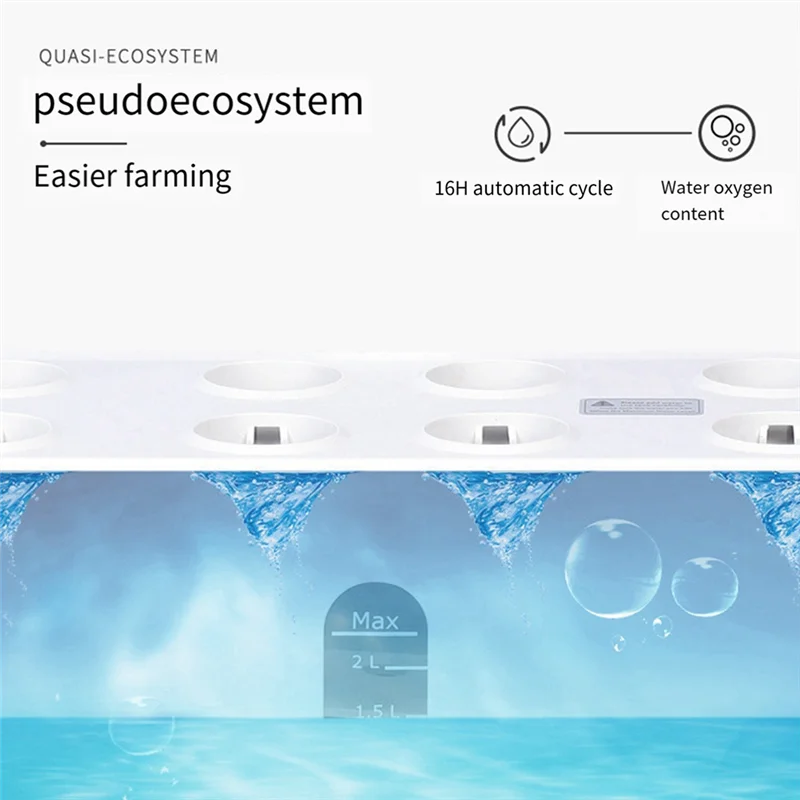 LICE-نظام الزراعة المائية للحديقة الداخلية 10 كبسولات مجموعة إنبات النباتات مع مجموعة أدوات الحديقة الخفيفة LED قابس الاتحاد الأوروبي