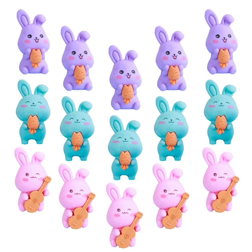 

36 Pcs Cartoon Rabbit Eraser Bunny Erasers for Kids Animal Cute Mini Little Bulk