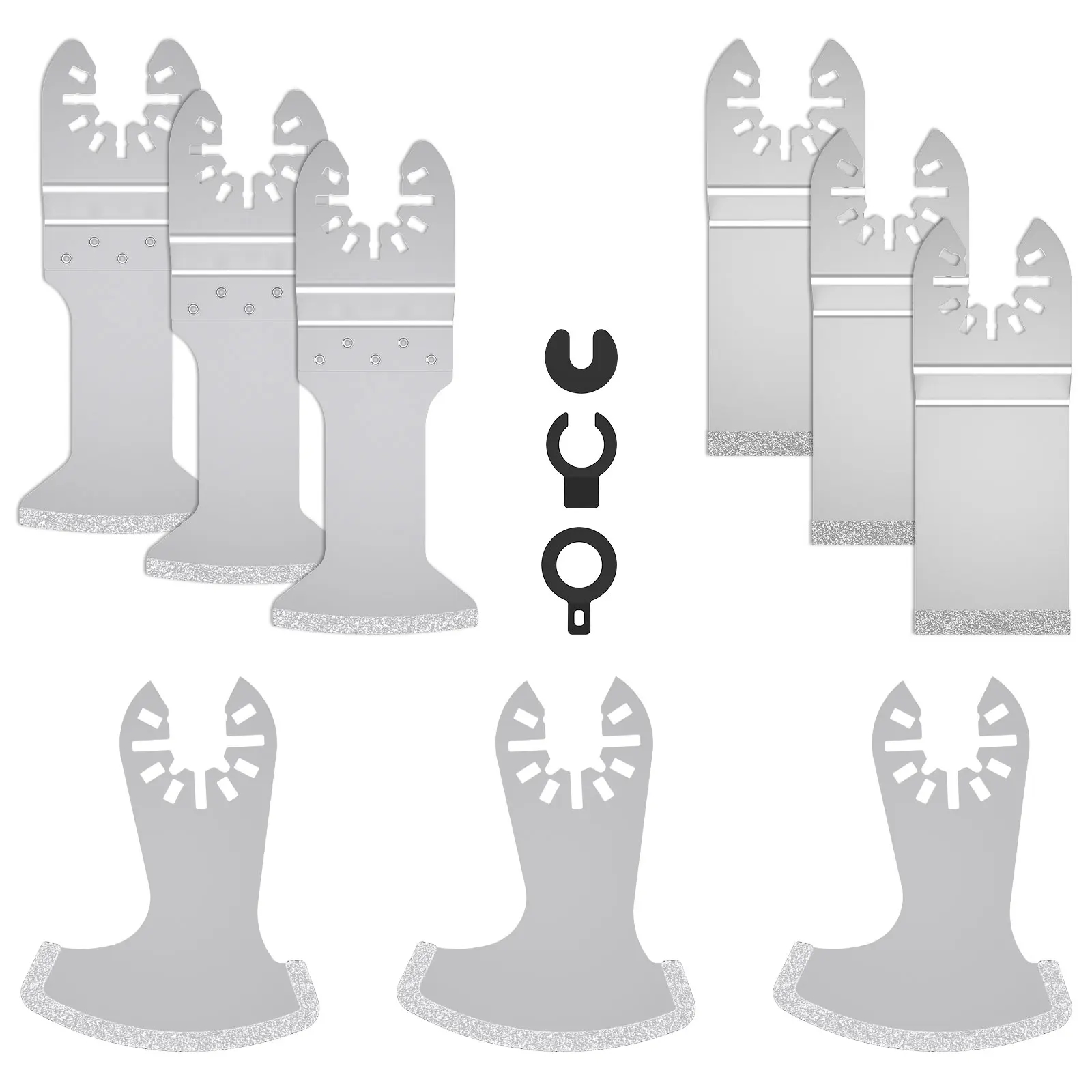 

Diamond Oscillating Tool Blade Set Multi Tool Mortar Cutting Saw Blades Precise Multitool Blades for Grout Removal Soft Tile Cut