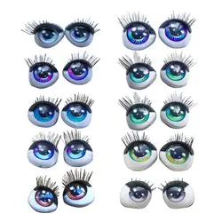 Multi-Color DIY Toy Accessories Self Matching Face Eyes 3D Eyes Eyelashes Doll Eyes