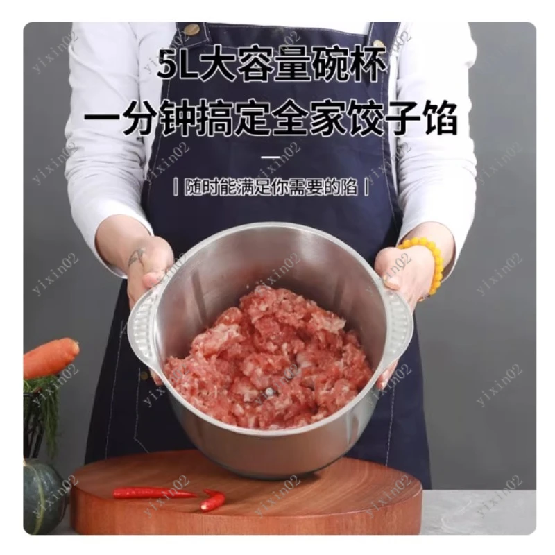Electric Meat Grinder Household Commercial Small Multi-Function Food Processor for Garlic Puree Meat Stuffing