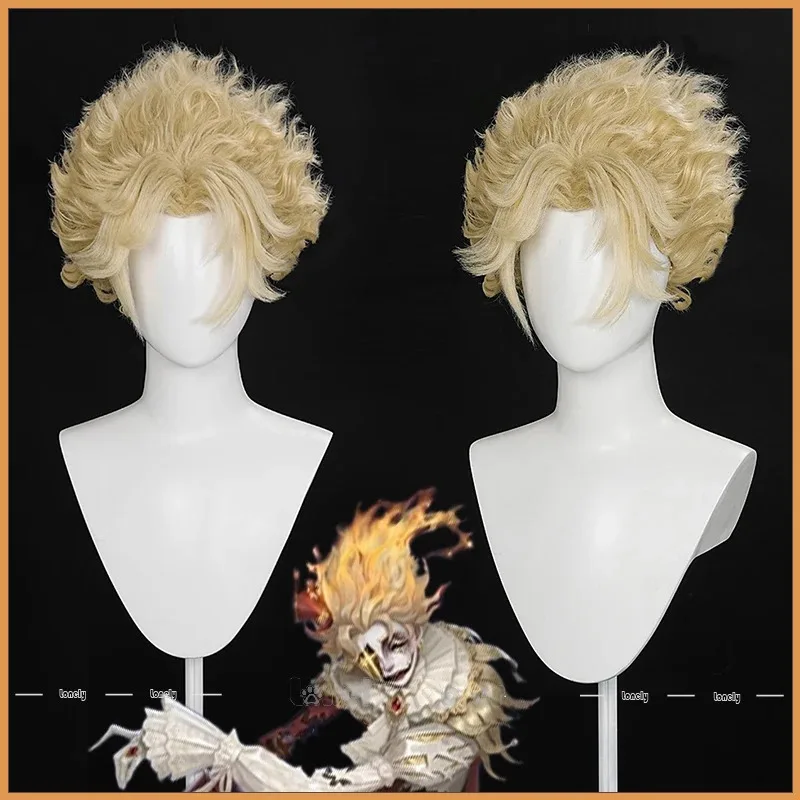 الهوية الخامس Hullabaloo شعر مستعار تأثيري ألمع ستار مايك مورتون شقراء الأفرو خصلات الشعر المستعار للرجال النساء الفتيات حفلة عيد الهالوين #1