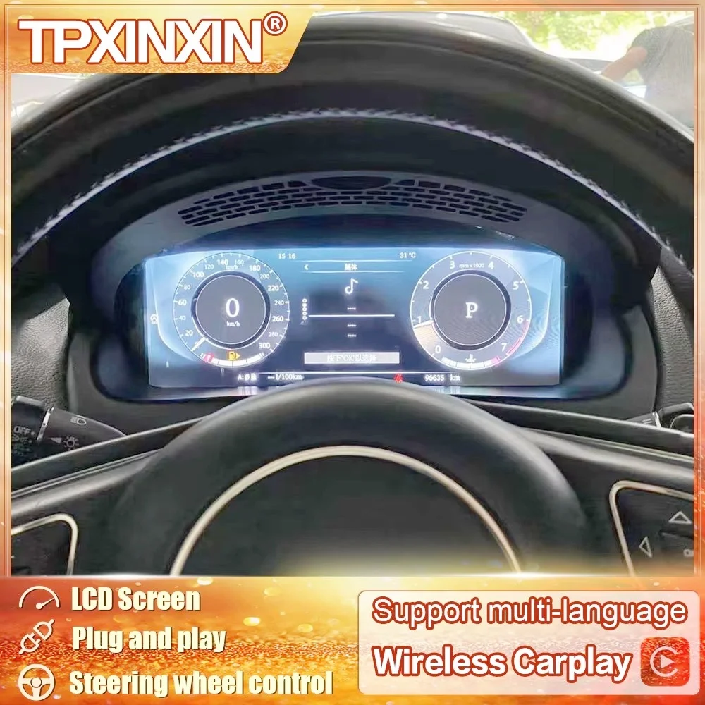

Для Jaguar XJL 2010~2019: Премиальная цифровая приборная панель Smart Digital Dashboard с Carplay, 12,3-дюймовый дисплей, новый дизайн, система Linux