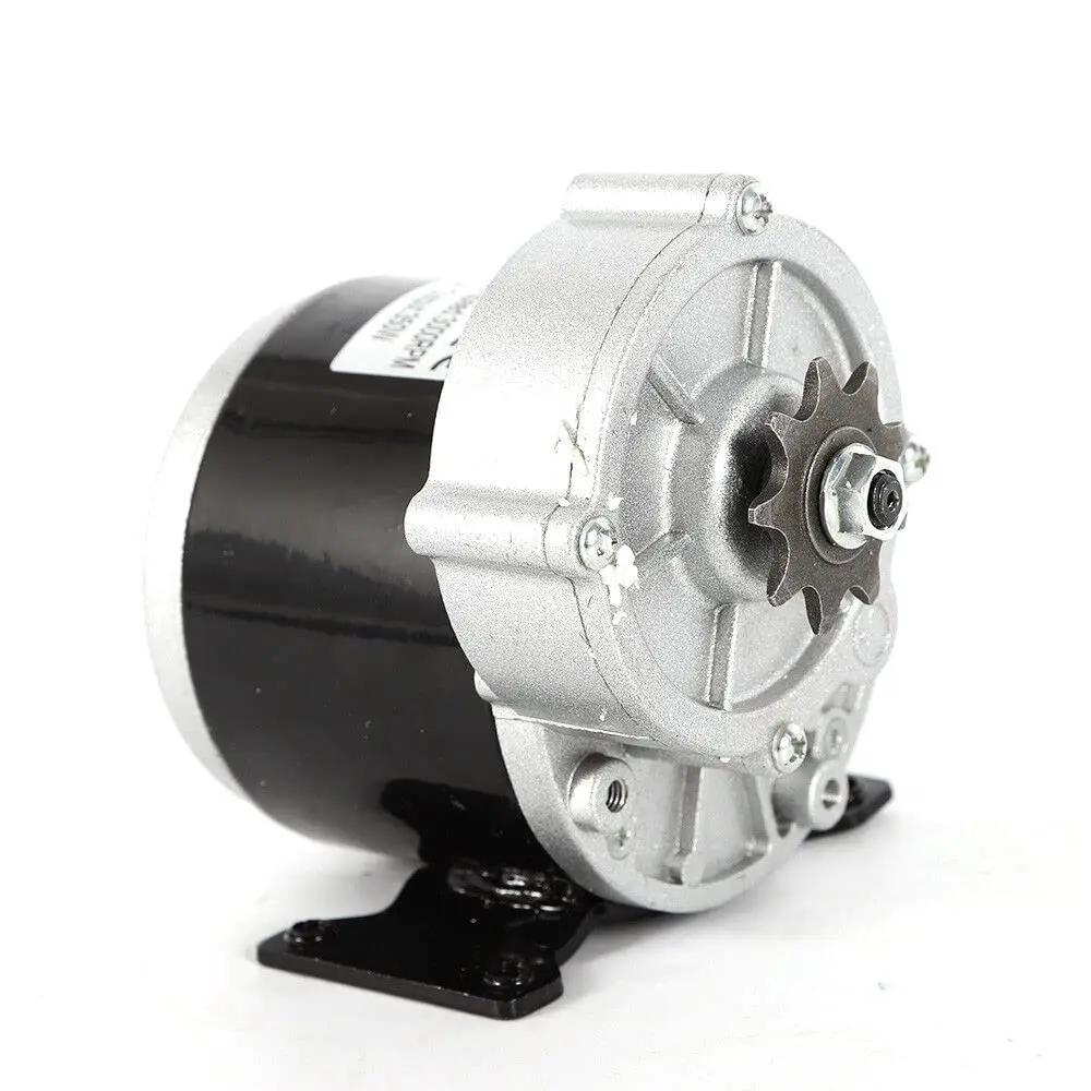 24V/36V 350W Gear Motor DC Motor Gear Brushed Motor My1016Z3 Gear Reduction Electric Motor with 9 Tooth Sprocket
