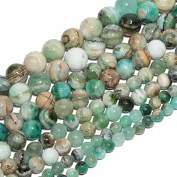 100% Natural Stone Jade High Quality Round Green Calcite Spacer Beads for Jewelry Making DIY Gift Bracelets Necklace Supplies