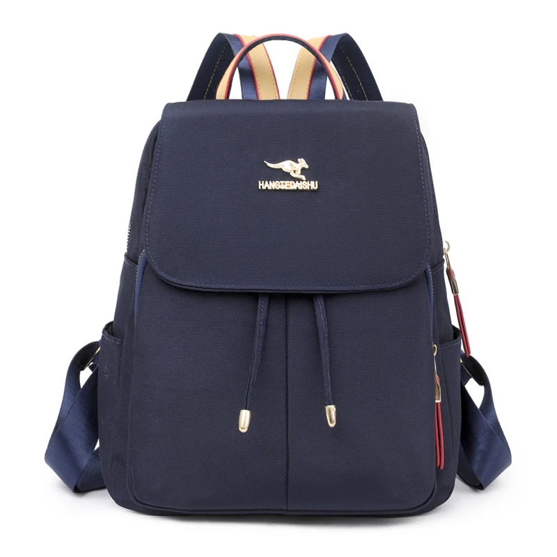 2023High Quality Oxford Backpack Women Multiple Pockets Mochila Black Small Designer Bagpack Cute Book Bag Waterproof School Bag