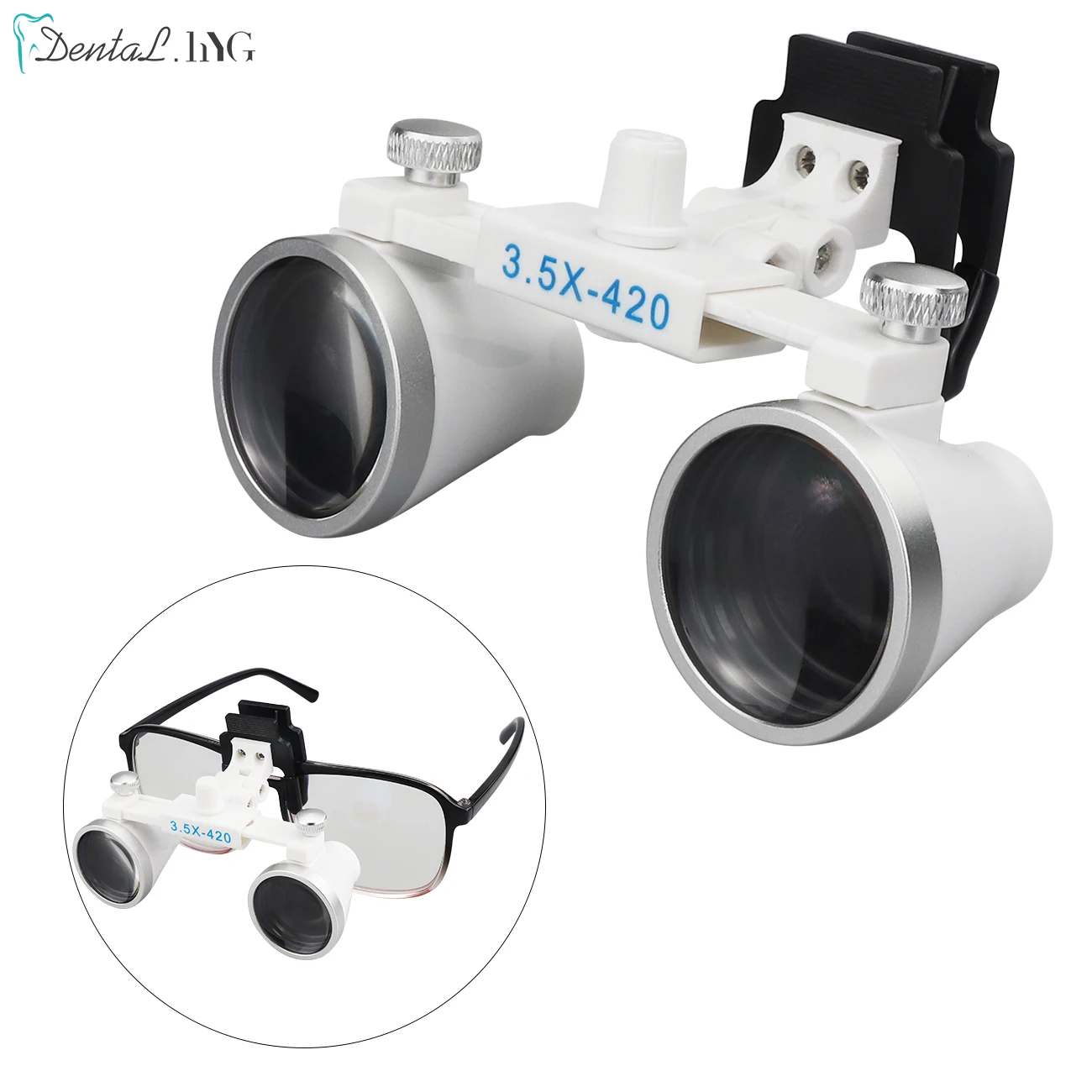 2.5X 3.5X Dental Loupes Dentist Binocular Magnifier Pupil Adjustable Magnifying Glass for Medical Oral ENT Examination Accessory