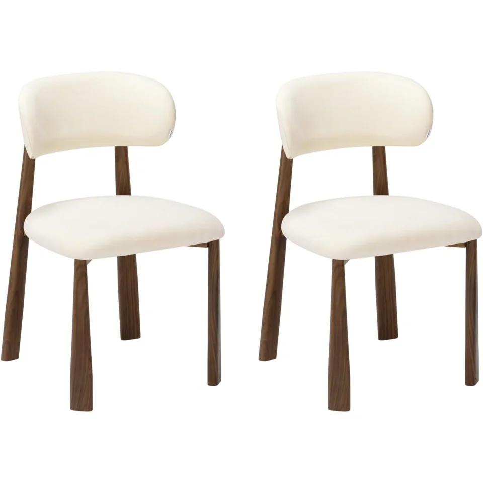 Modern Upholstered Dining Chairs Set of Two