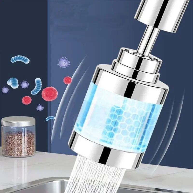 360° Rotatable Faucet Water Filter, G1/2 Tap Water Purifier with 316 Stainless Steel Filter, Kitchen Sink Water Filtration Spout