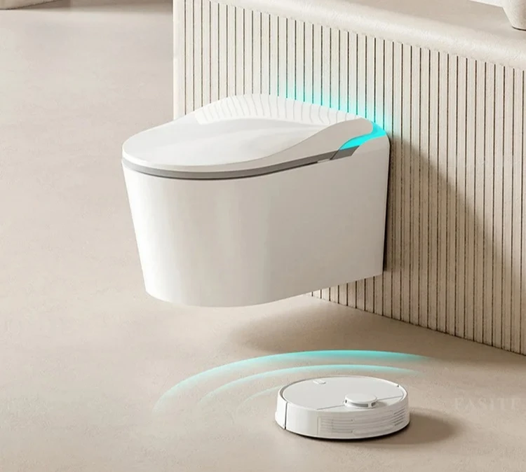 

Small Apartment Smart Toilet Integrated Built-in Bubble Toilet Egg-shaped Music