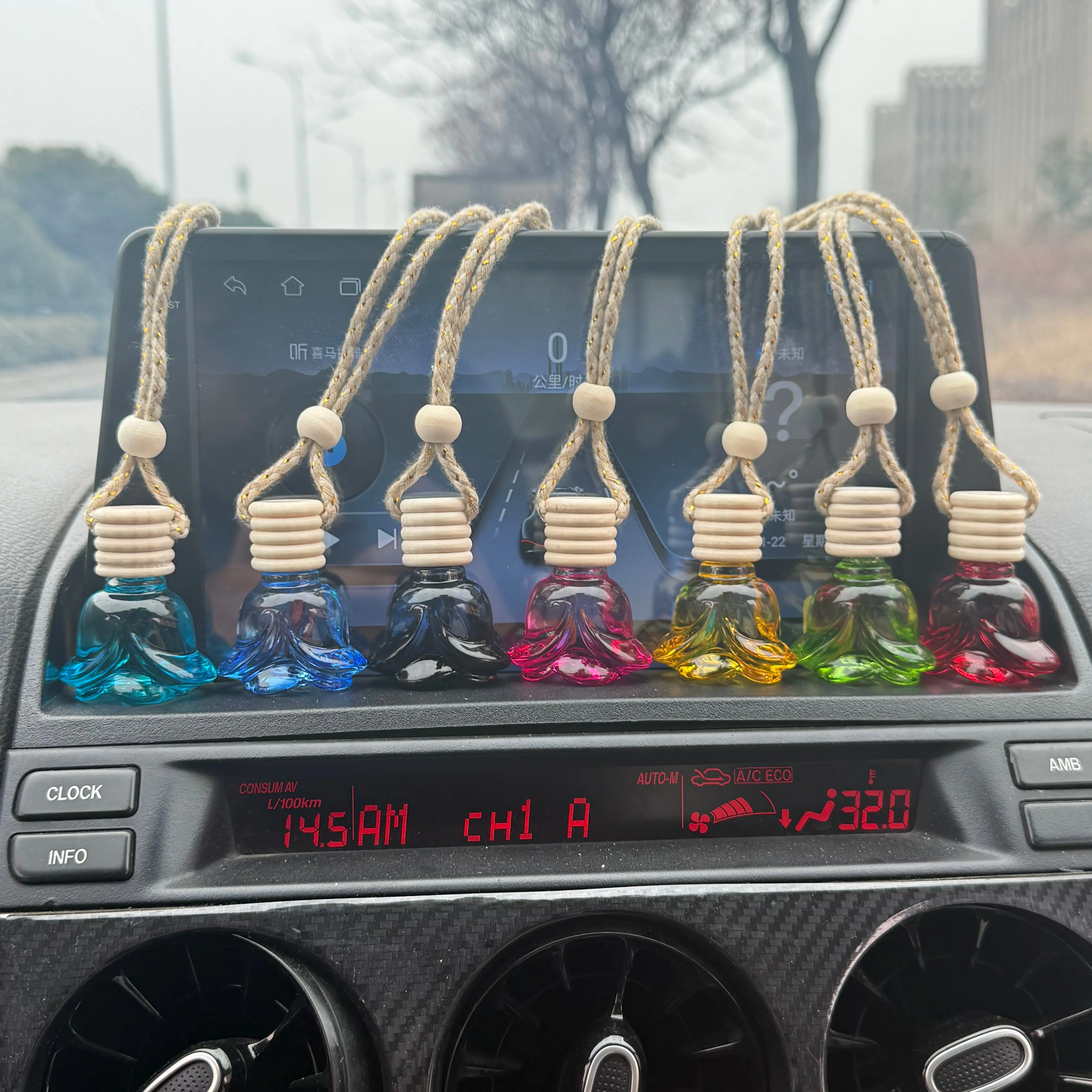 Ambientador para Auto Little Kaizi con Forma de Rosa y Aroma Floral Frutal - Difusor de Larga Duración - Duración de Más de 60 Días - 30% P