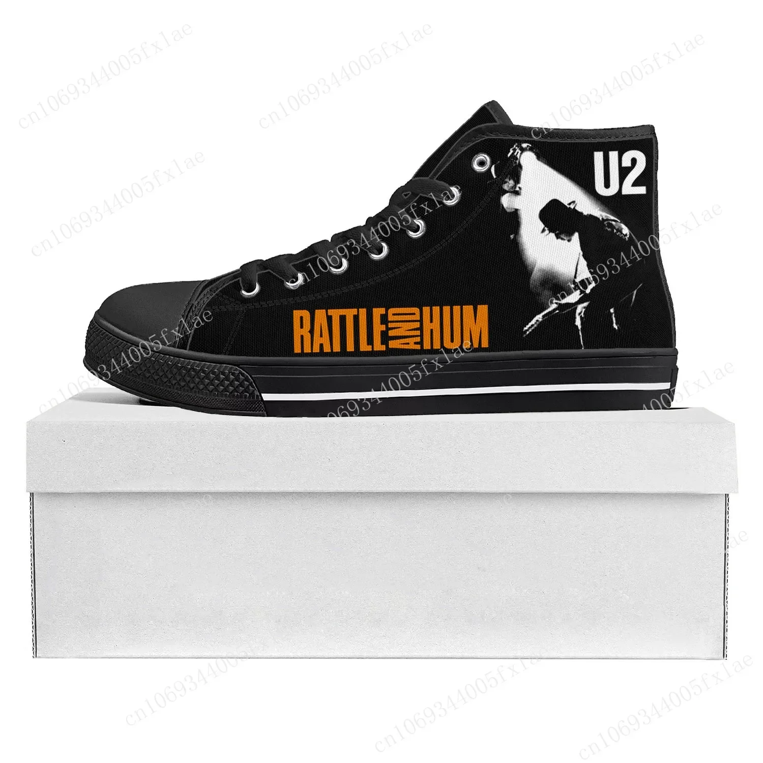 

U2 Rock Band Fashion Punk High Top High Quality Sneakers Mens Womens Teenager Canvas Sneaker Casual Couple Shoes Custom Shoe