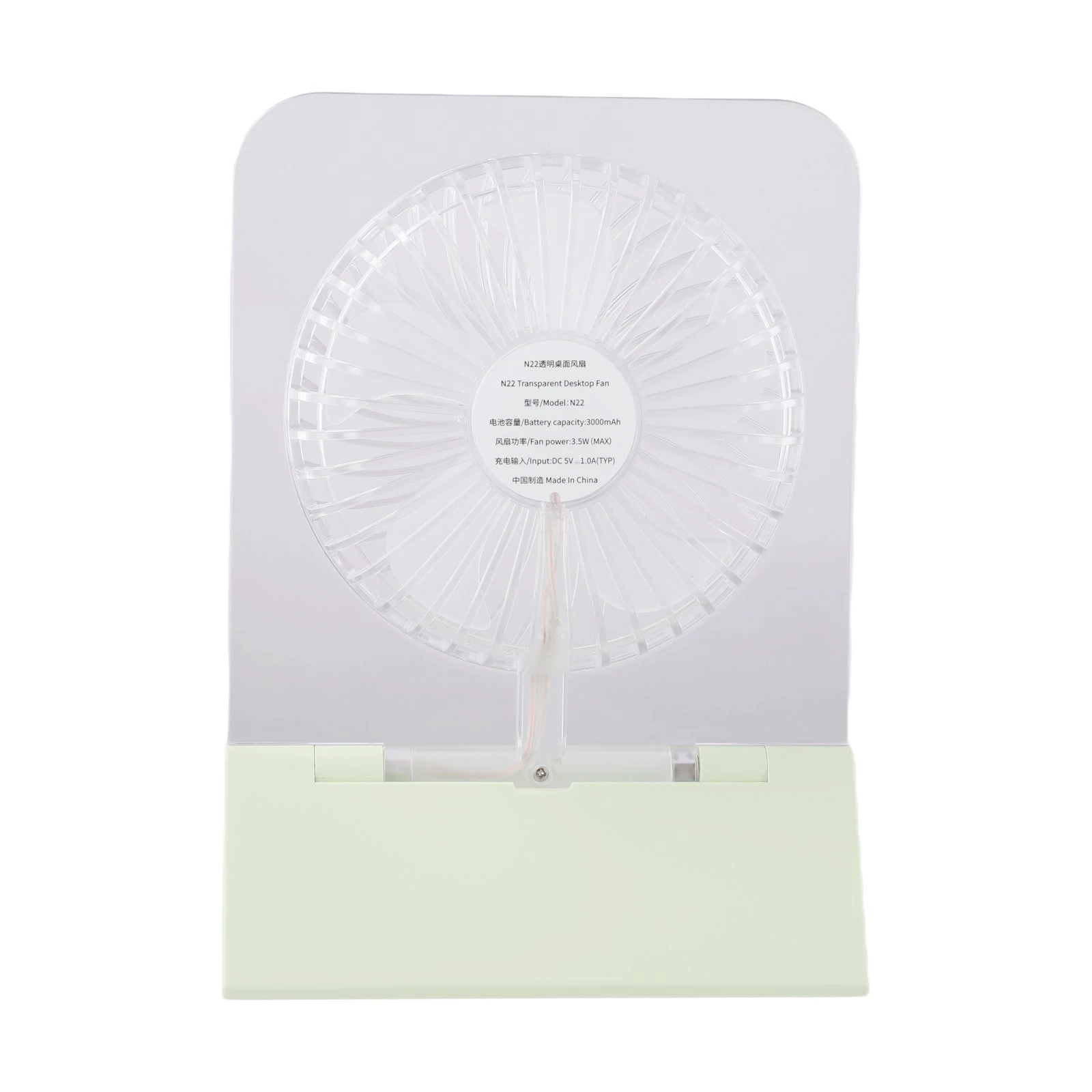 Indoor Cooling Folding Desk Fan Quiet Colorful LED Fan Four Speed Quiet Fan Led Light Fan 192*140*60mm 4-Speed Airflow