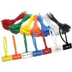 50pcs 4*150mm Nylon Cable Ties Tag Labels Plastic Loop  Markers   Self-locking Zip