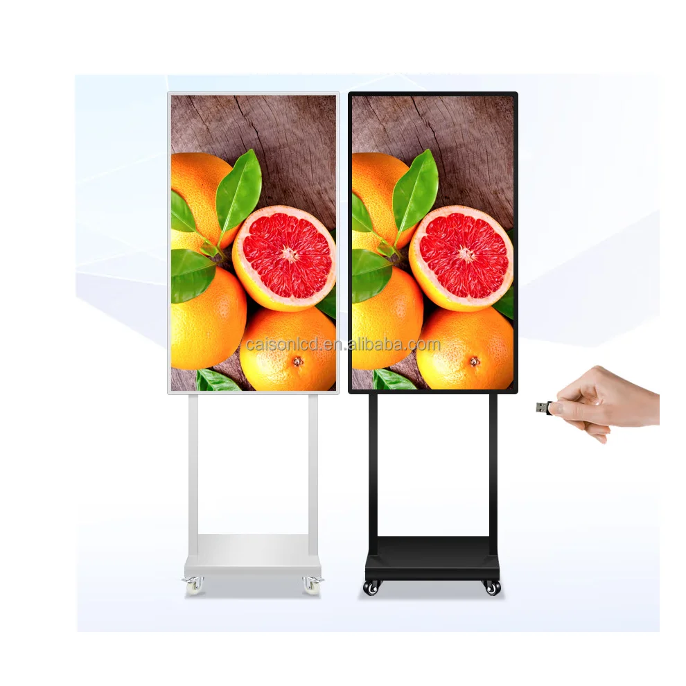 43-Zoll bewegliche Rotation Touchscreen Digital Signage Werbemaschine Wandmontiertes LCD-Display Fernbedienung Aufzug Verwendung