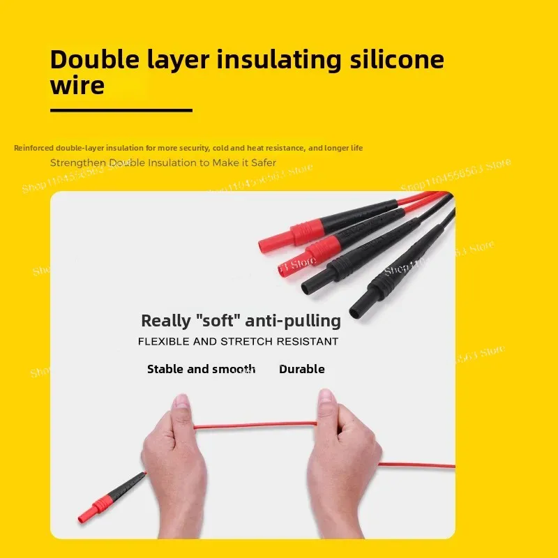 ETA4164S 高品質射出成形 4mm バナナプラグ シリコーンテストライン バナナプラグ接続ライン