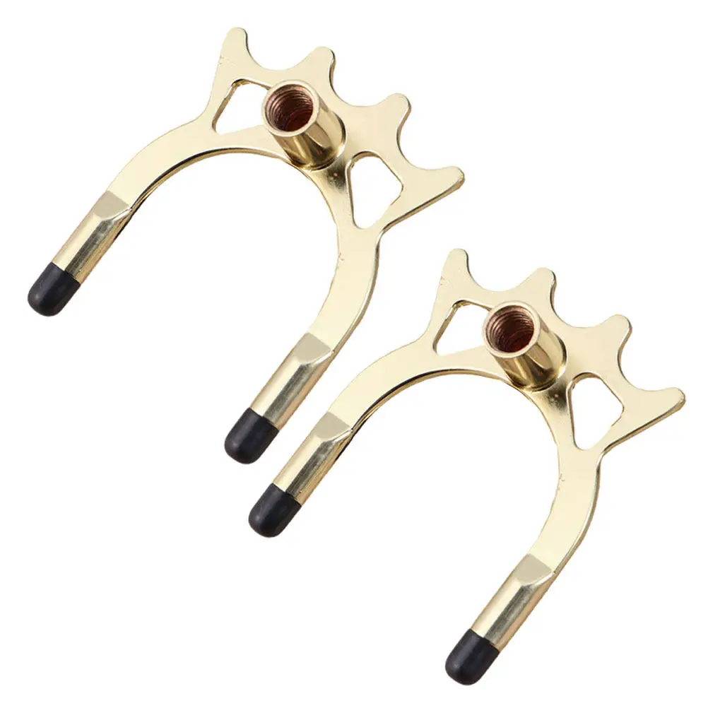 2pcs Snooker Bridge Head Metal Pool Cue Rest Ergonomic Design Rubber Sleeves Wear-Resistant Billiards Accessories For
