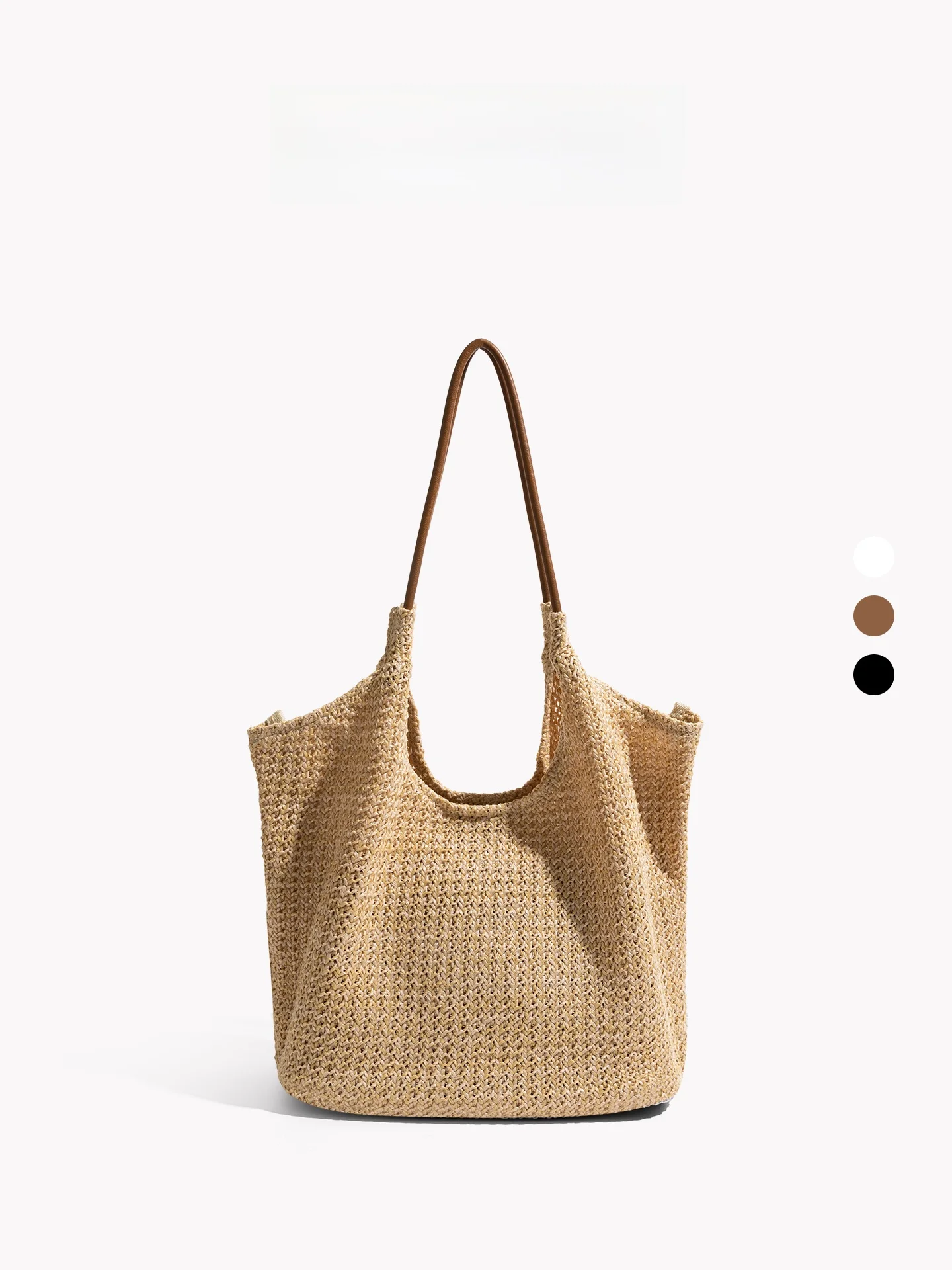 

Large Capacity Straw Woven Tote Bag Women's Single Shoulder Holiday Style Mother-Child Tote Bag Orange Girl Brand Korean Style