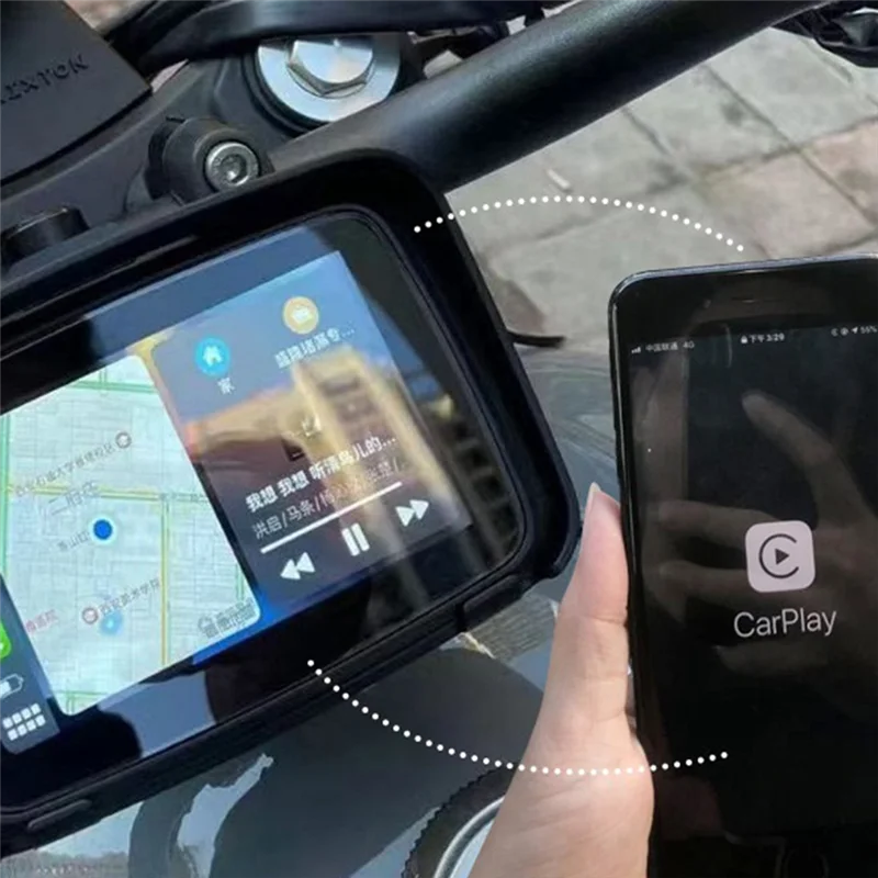 

Высококачественный мотоциклетный видеорегистратор, беспроводной Carplay Android Auto TPMS, двойная камера HD 2K, GPS, 5-дюймовый Wi-Fi, циклическая запись обнаружения G Sen