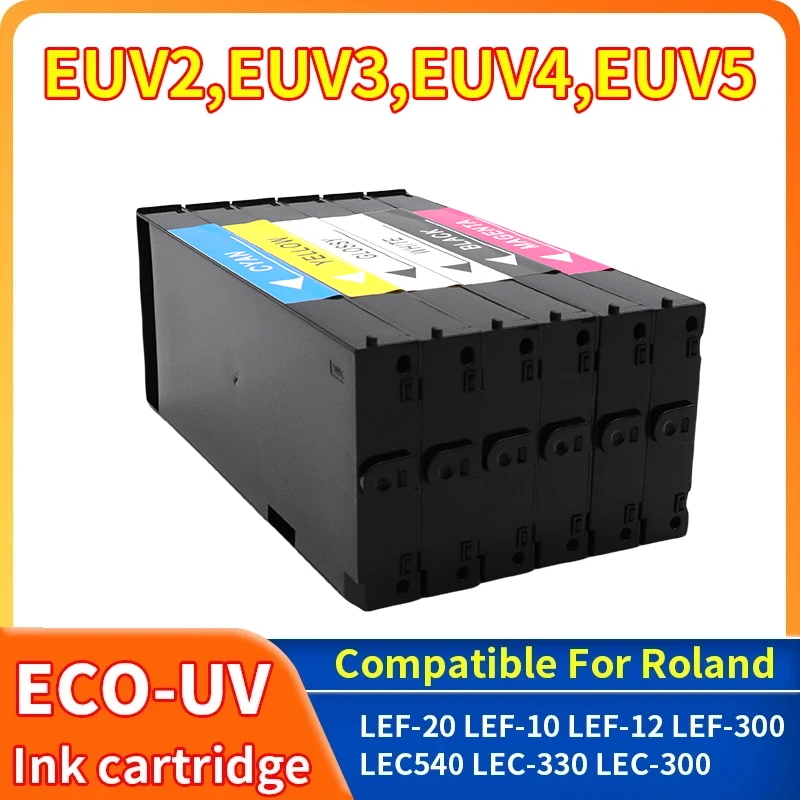 ECO-UV EUV EUV2 EUV3 EUV4 EUV5 Ink Cartridge For Roland LEF-20 LEF-10 LEF-12 LEF-300 LEC-330 LEC-300 LEC540 Printer 220ML UV Ink