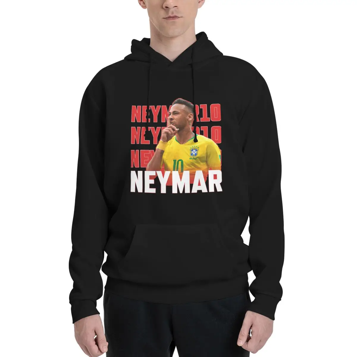 

Top Quality Soccer Striker 22 Brazil Neymar And Jr Couples Plus Velvet Hooded Sweater Sexy With hood Hoodie