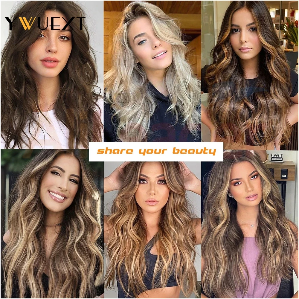 YWUEXT Genius Weft Human Hair Extensions 12-20 inches  Machine Made Remy Hair Flexible Hair Weaves Natural Straight 40-50g