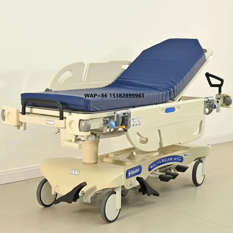 

Electric Cast Aluminum Hospital Furniture Emergency Clinics Medical Transport Stretcher Bed Transfer Trolley 250KG Dynamic Load