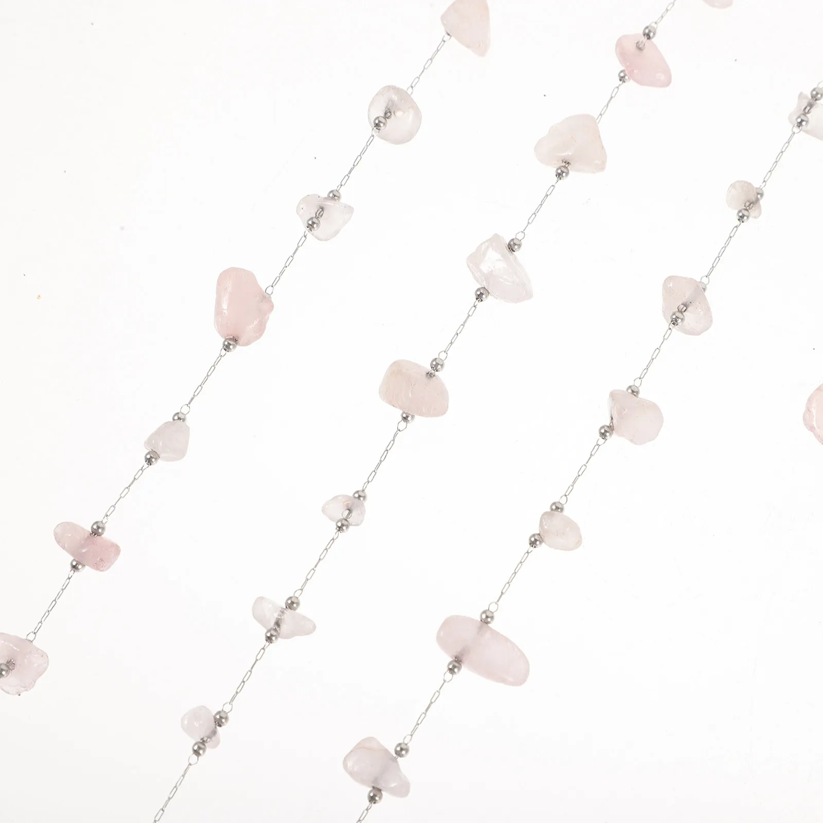 

Цепочка из натуральных каменных бусин для изготовления украшений своими руками, декоративная цепочка-подвеска из гравия, аксессуары ручной работы