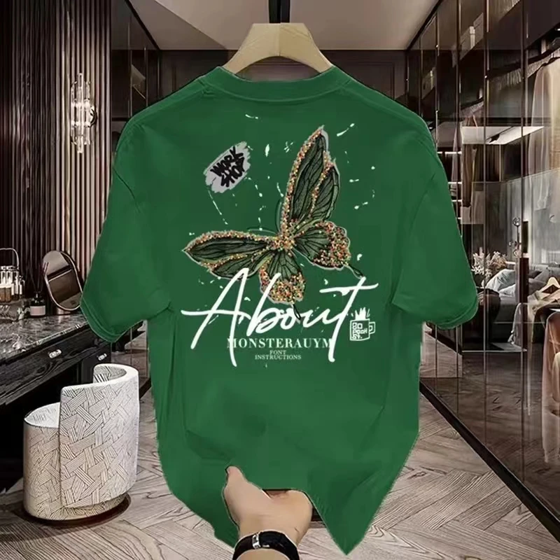 

Summer New Hot-Selling Parent-Child Clothing Women's Trendy T-Shirts Children's Cotton Tops Luxury Men's Short-Sleeved Shirts