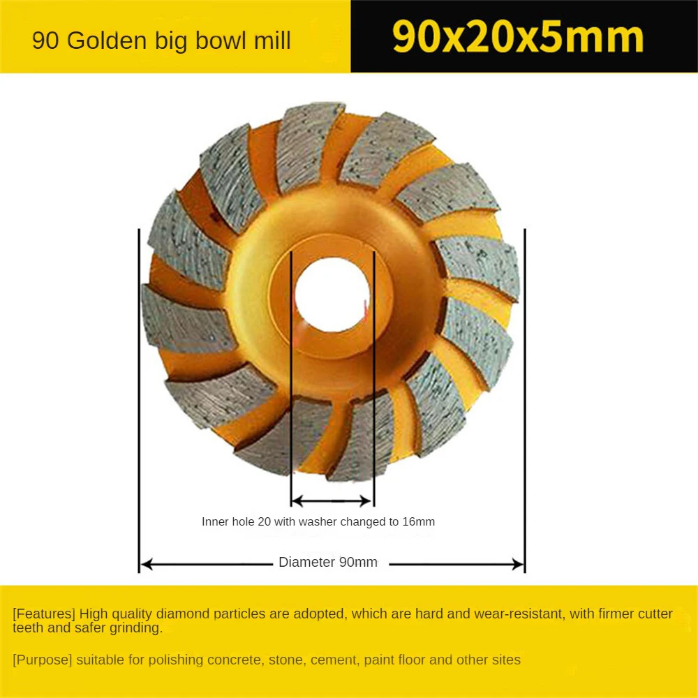 Grinding Wheel Disc Wood Carving Disc Bowl Shape Grinding Cup Concrete Granite Stone Ceramic Cutting Disc Power Tools