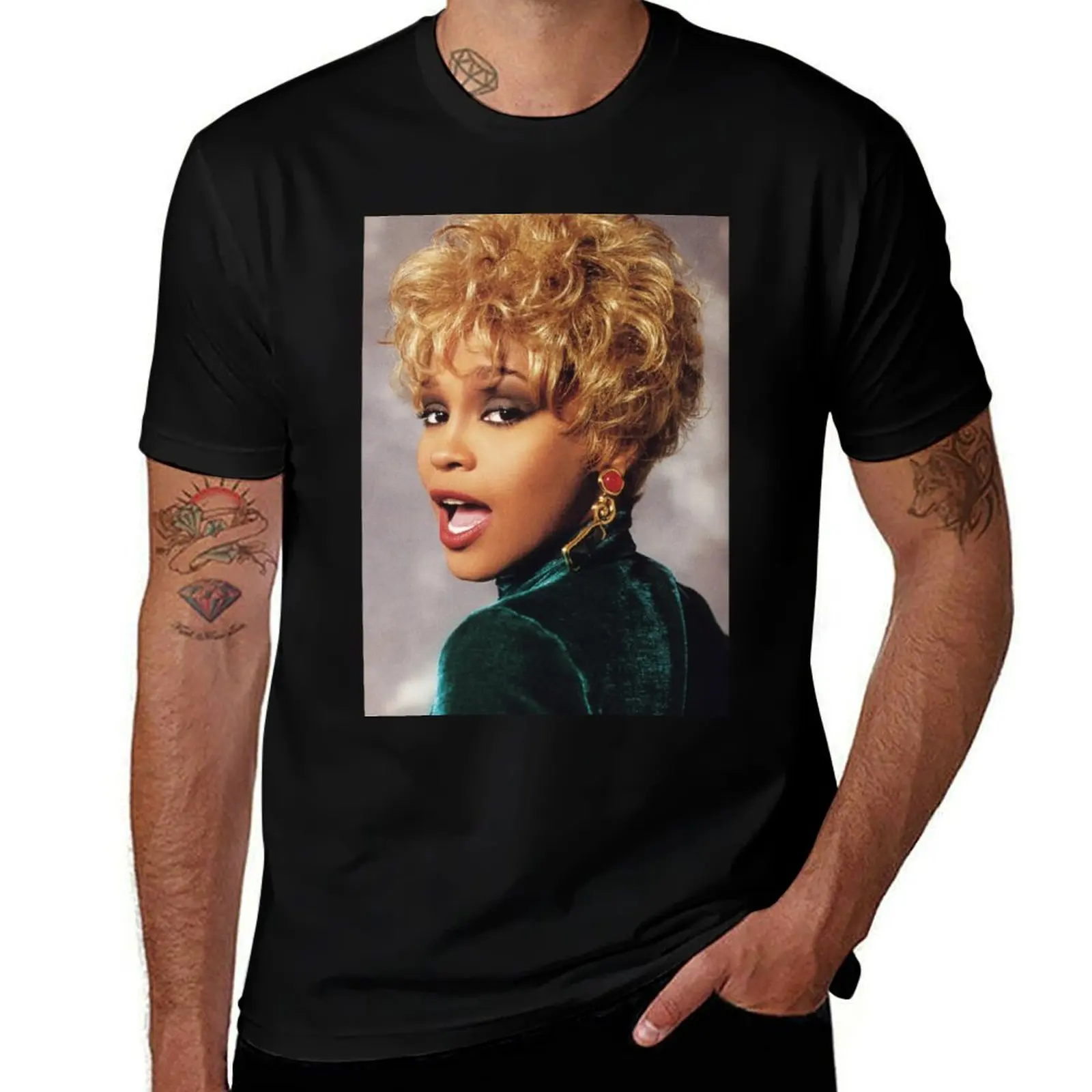 Whitney Houston - Queen T-Shirt Simple Casual Short Sleeve Cotton T-Shirt