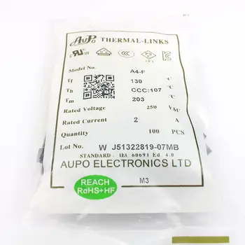 10 ks A4-F tepelná pojistka TF odpojení 130C 130 stupňů 2A 250V AUPO RH čtvercový teplotní spínač 10 nejlepší prodej pojistka dálkového ovládání - №7