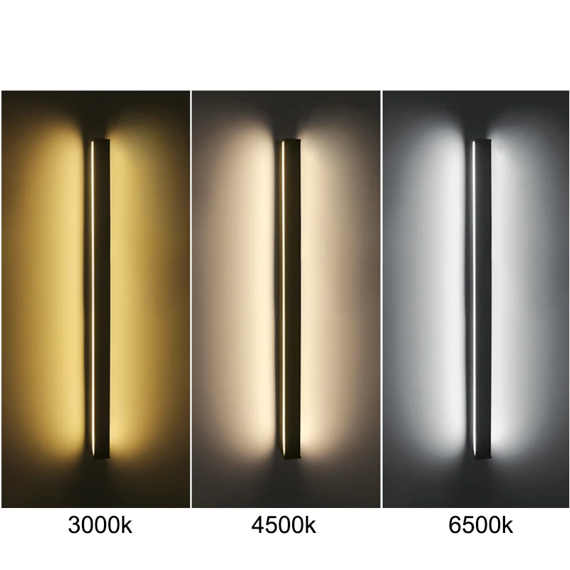 Outdoor Wall Light 12W 22W Modern Wall Lamp Garden Fence porch light Simple IndoorLiving Room Background Corridor Long Strip