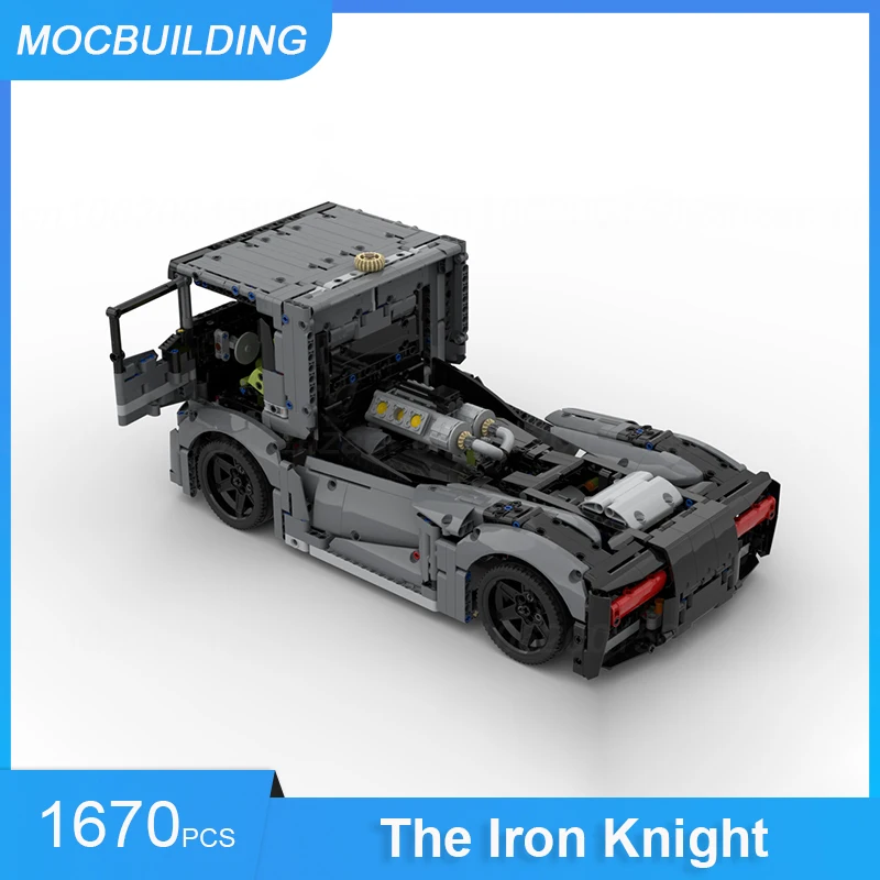 

Строительные блоки MOC, железный рыцарь, модель RaceTruck, сделай сам, сборка кирпичей, транспорт, развивающие игрушки для сбора, рождественские подарки, 1670 шт.