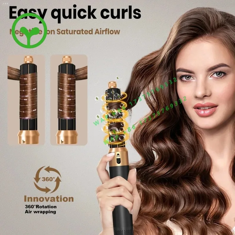 【Best-selling】5 In 1 Hair Dryer Hot Comb Set Professional Curling Iron Hair Straightener Styling Tool For Professional Hair Drye
