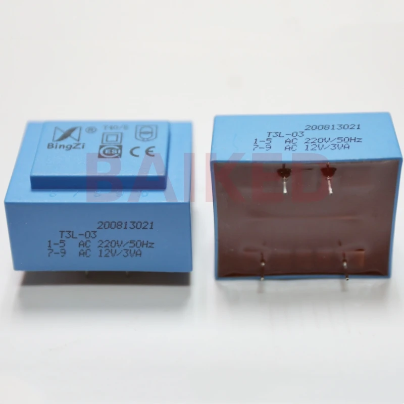 BingZi T40/E ESI T3L-03 1-5 AC 220V/50HZ 7-9 AC 12V/3VA DIP-4 Welded power transformer for printed circuit board