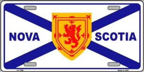 Nova Scotia Flag License Plate Metal Tin Sign Picture Plaque Art Wall Decor