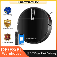 Liectroux V3S Pro Robot Vacuum Cleaner 4000Pa Suction Dry Wet Mopping 2D Map Navigation with Memory Wifi App Voice