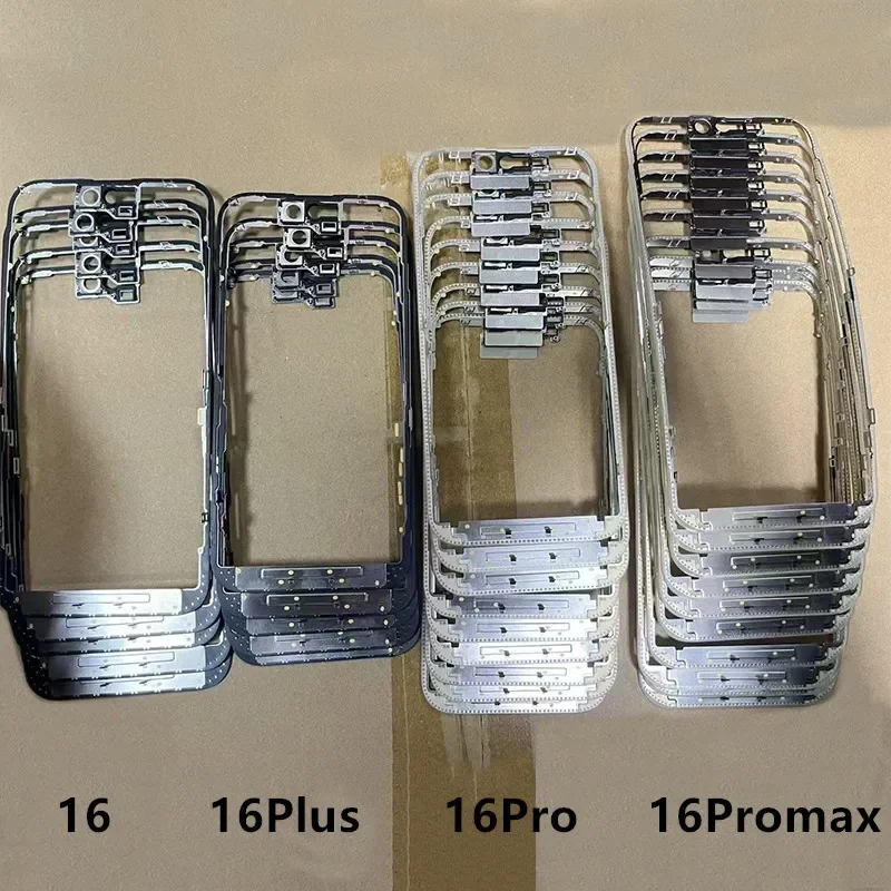 

10PCS/BGA Middle Frame with Adhesive for IP16/16Plus/16Pro/16 Pro Max Tape Frame Bezel Replacemewnt Repair