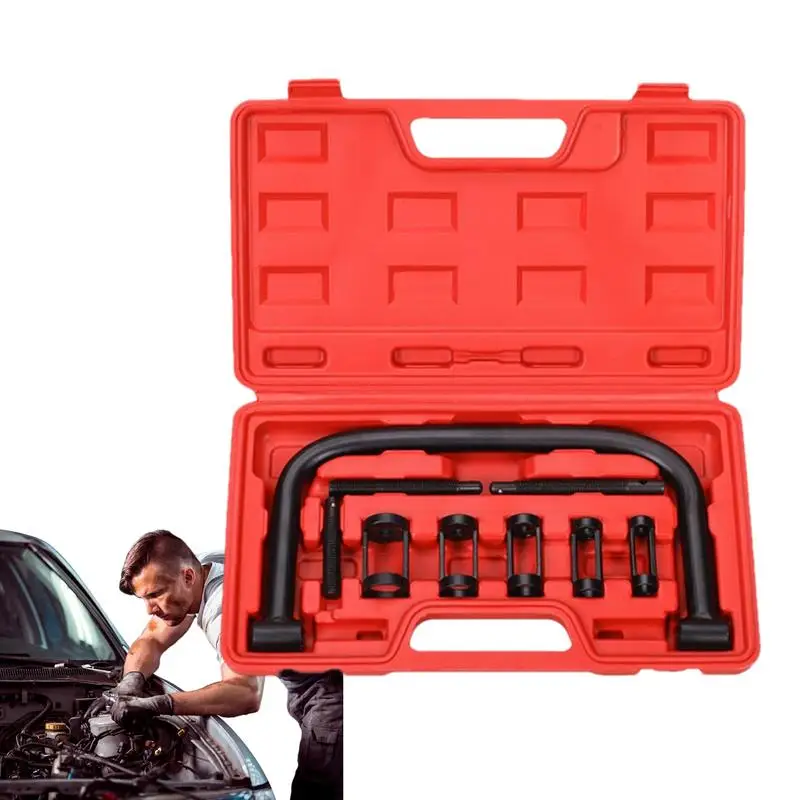 

Valve Spring Compressor Heavy-Duty Spring Clamp Tool Kit Rustproof Auto Compression Clamp Tool Kit Steady Adapter For Car