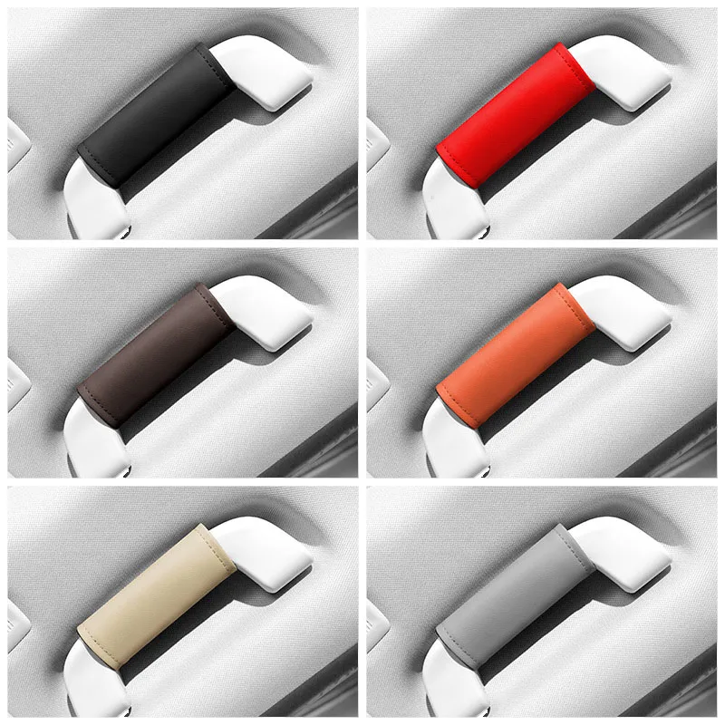 Nappa Leather Car Roof Armrest Protective Covers Feel Comfortable Non-slip Universal Car Interior Door Handle Protective Gloves