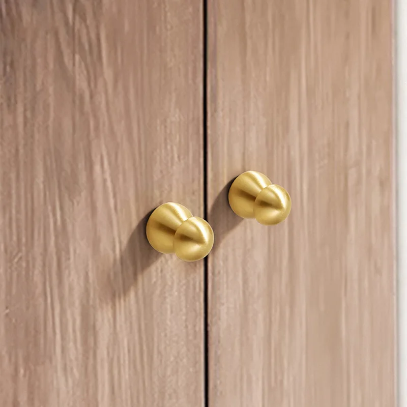1 piece Gold Brass Cabinet Drawer Knob Mushroom Wardrobe Handle Pull Chrome Silver Knobs Modern Furniture Handles Hardware