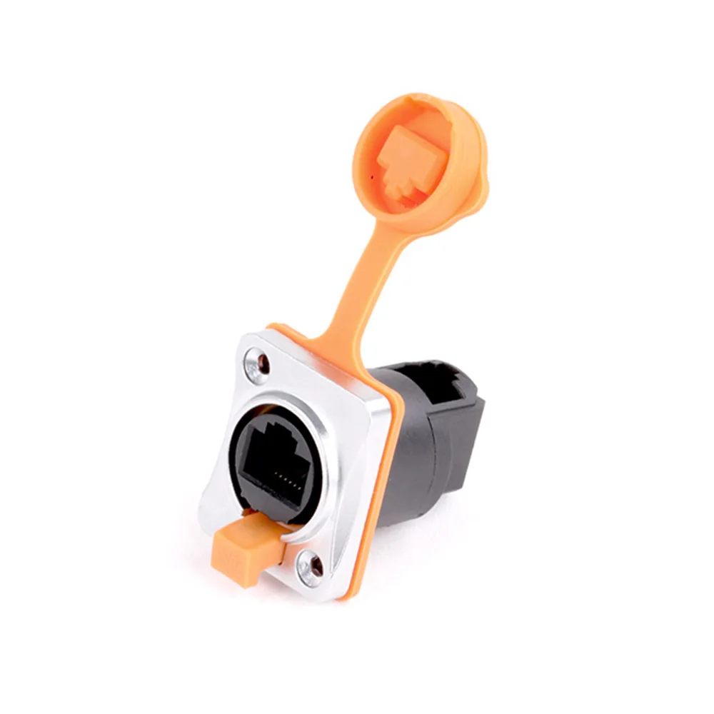 Painel impermeável Mount Fêmea Socket Jack Signal, RJ45 Interface, conector do cabo LAN, Cat5, 5e, 8P8C, Ethernet, 1Pc