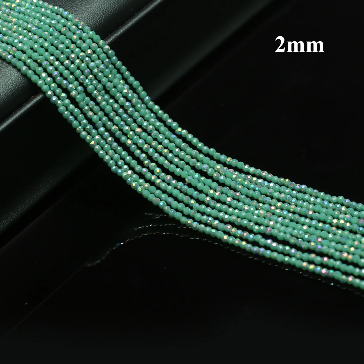Natural Green Semi-Precious Spinel Loose Beads 2mm 38cm Strand - Women DIY Bracelet Necklace Handmade Jewelry Making Supplies
