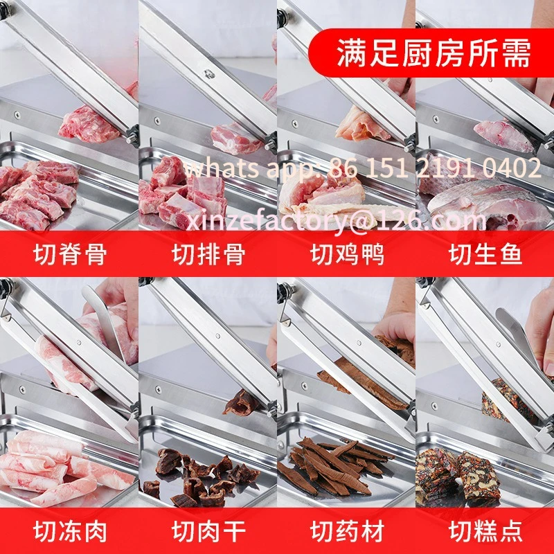 Customizable 304 stainless steel cut dry good sair-dried meat,slicing kitchen channel 12 inch bone cutting machine