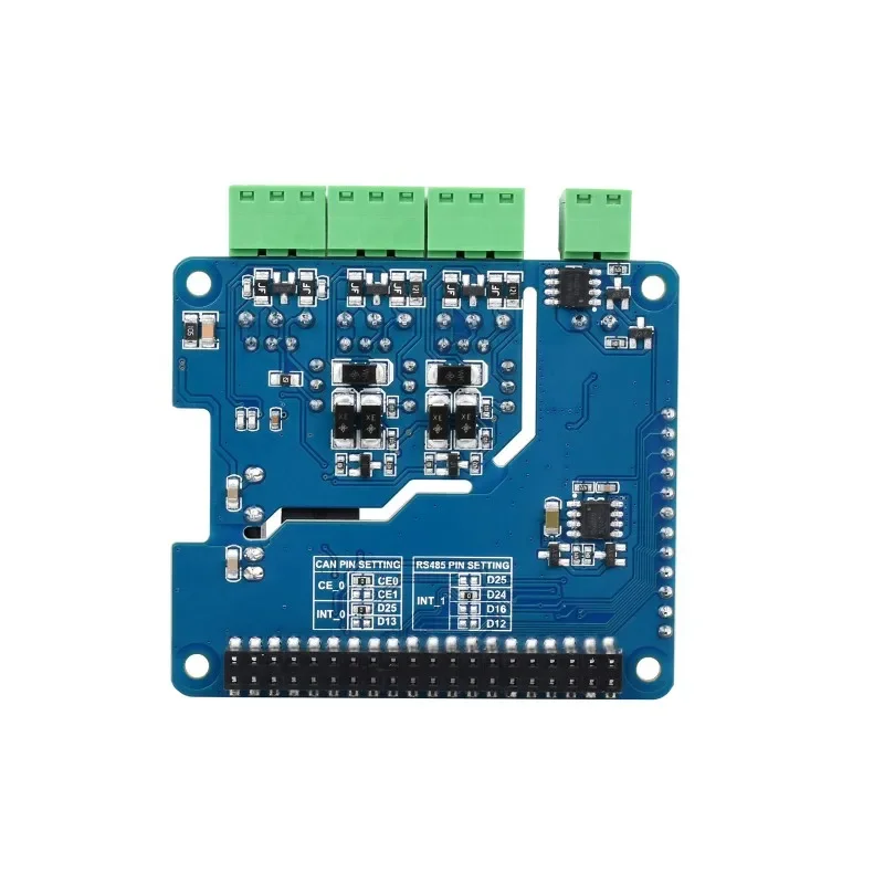 Isolated RS485 CAN HAT (B) for Raspberry Pi 2-Ch RS485 and 1-Ch CAN Multi Protections